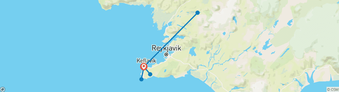 Image d'une carte montrant l'itinéraire du circuit