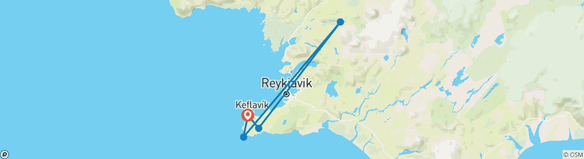 Image d'une carte montrant l'itinéraire du circuit