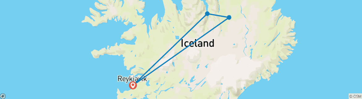 Image d'une carte montrant l'itinéraire du circuit