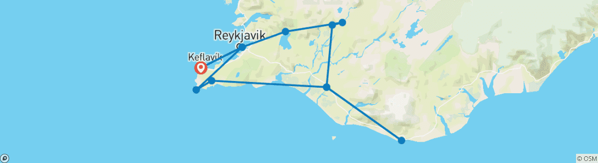 Image d'une carte montrant l'itinéraire du circuit