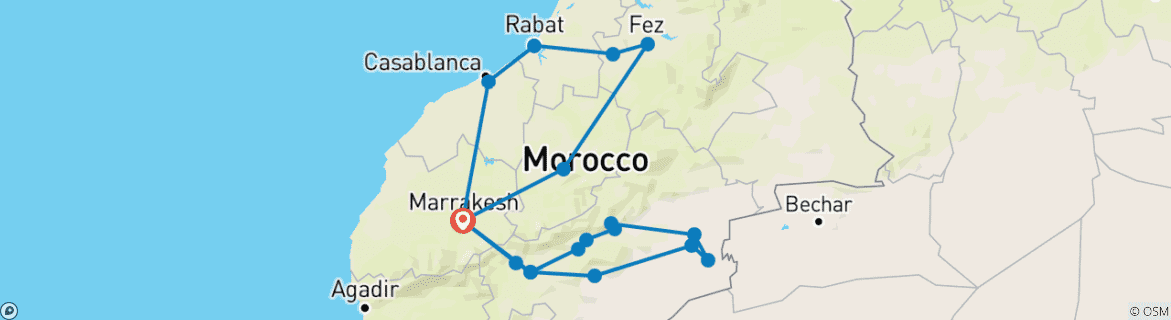 Imagen de un mapa que muestra la ruta del circuito