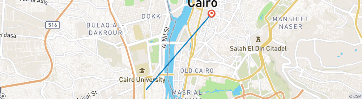 Image d'une carte montrant l'itinéraire du circuit