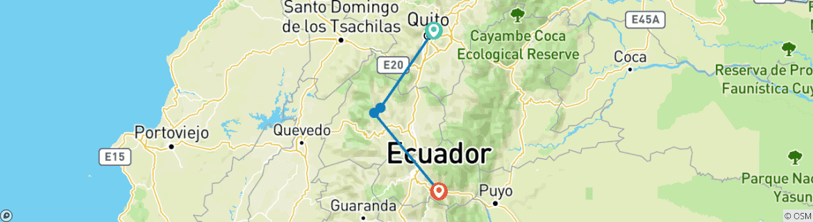 Imagen de un mapa que muestra la ruta del circuito