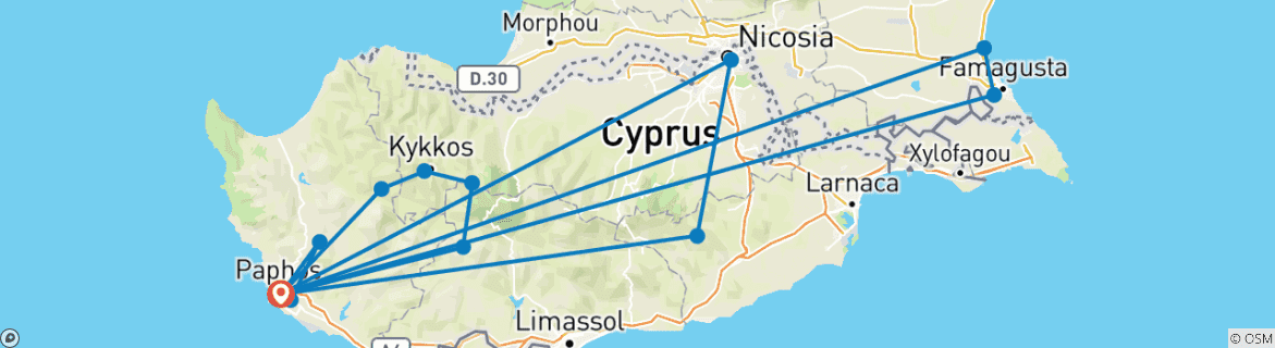 Imagen de un mapa que muestra la ruta del circuito