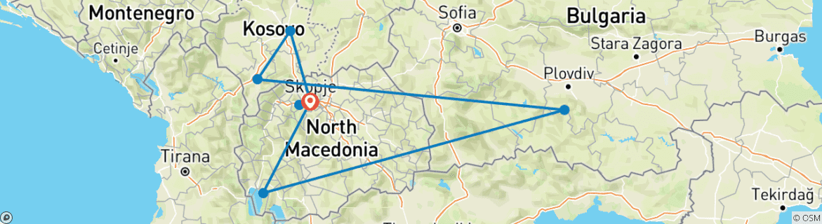 Karte von Aufbruch ins junge Europa: Unentdeckter Balkanzauber