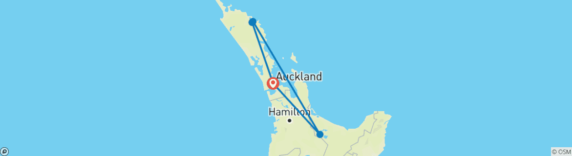 Image d'une carte montrant l'itinéraire du circuit