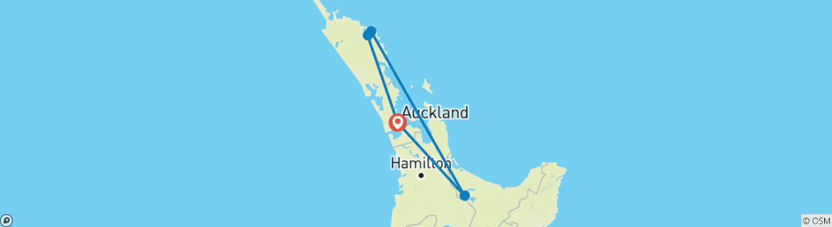 Image d'une carte montrant l'itinéraire du circuit