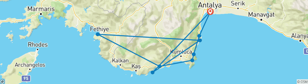 Imagen de un mapa que muestra la ruta del circuito