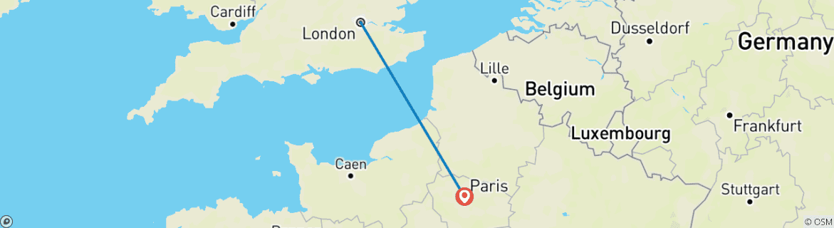 Image d'une carte montrant l'itinéraire du circuit