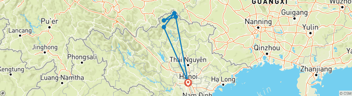 Imagen de un mapa que muestra la ruta del circuito