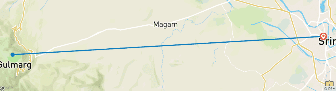 Image d'une carte montrant l'itinéraire du circuit