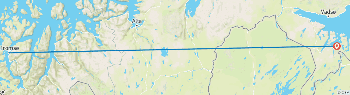 Image d'une carte montrant l'itinéraire du circuit