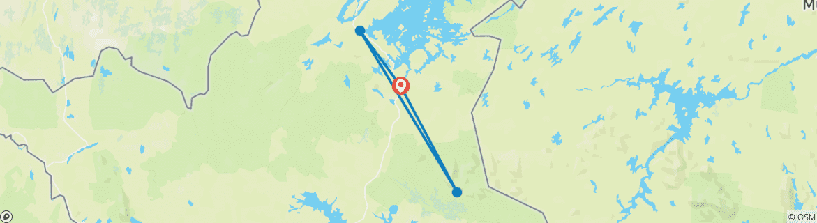 Image d'une carte montrant l'itinéraire du circuit