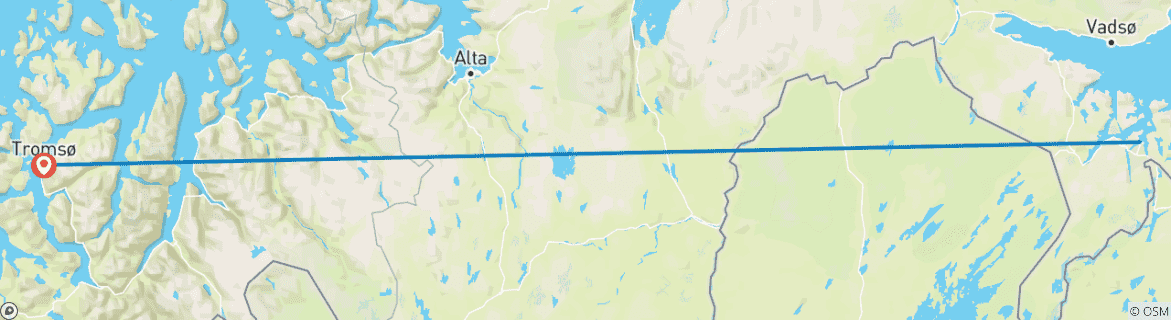 Image d'une carte montrant l'itinéraire du circuit