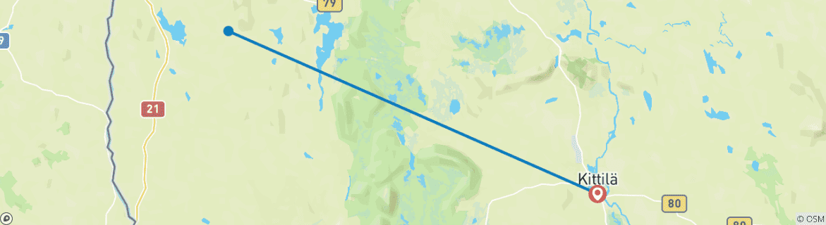 Image d'une carte montrant l'itinéraire du circuit