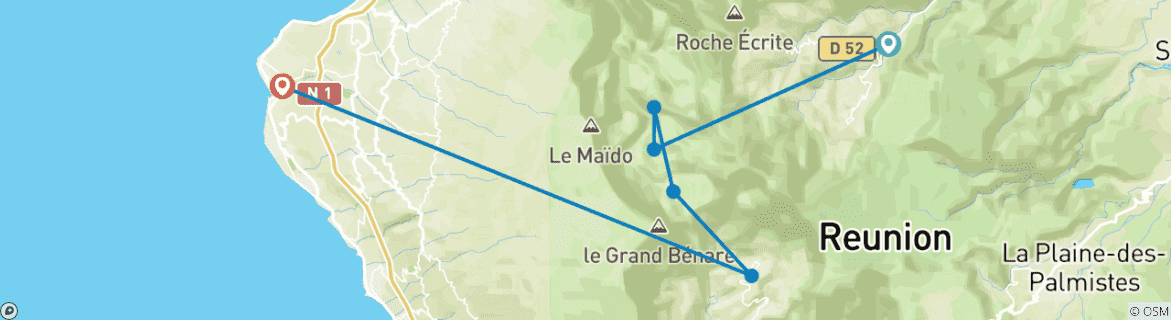 Imagen de un mapa que muestra la ruta del circuito