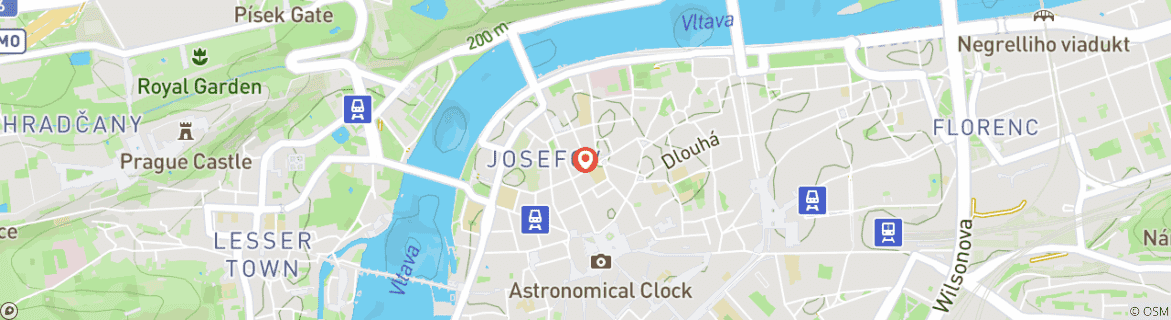 Carte du circuit 6 jours à Prague : Les curiosités de la ville, les sensations du saut en parachute et la magie médiévale