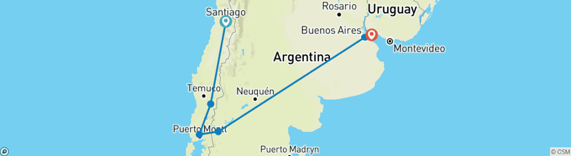 Imagen de un mapa que muestra la ruta del circuito