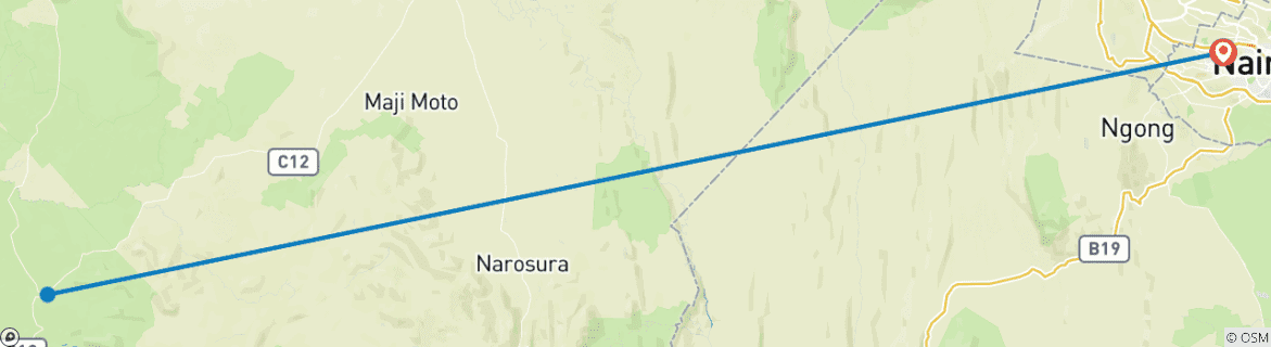 Image d'une carte montrant l'itinéraire du circuit