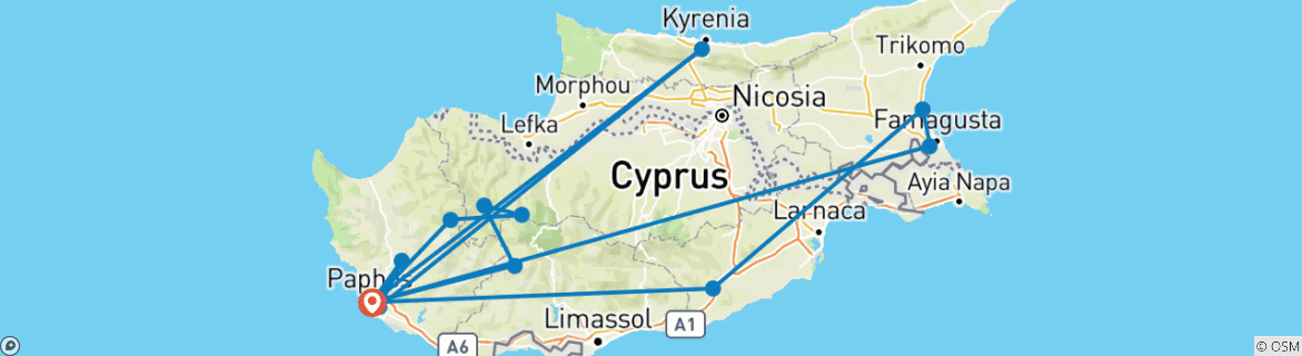 Imagen de un mapa que muestra la ruta del circuito
