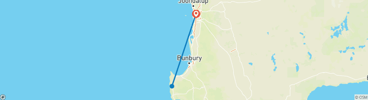 Image d'une carte montrant l'itinéraire du circuit