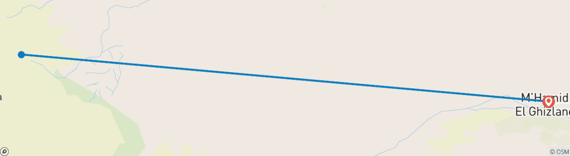 Image d'une carte montrant l'itinéraire du circuit