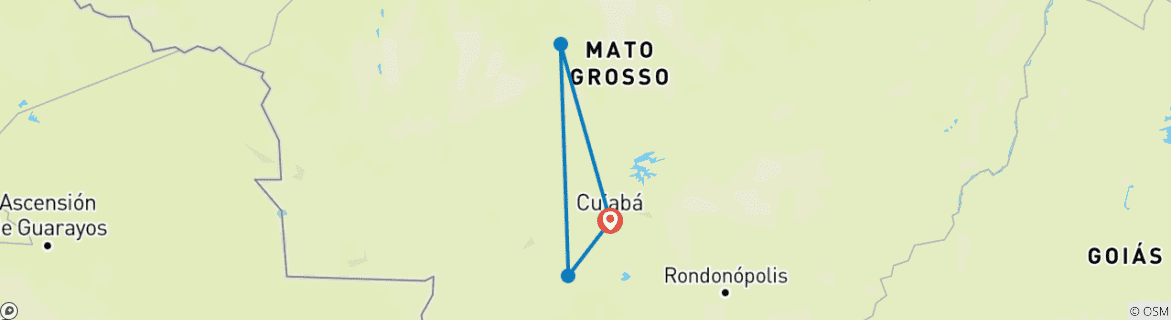 Imagen de un mapa que muestra la ruta del circuito