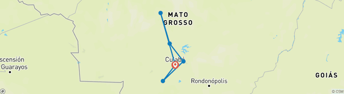 Imagen de un mapa que muestra la ruta del circuito