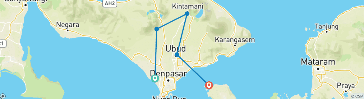 Imagen de un mapa que muestra la ruta del circuito