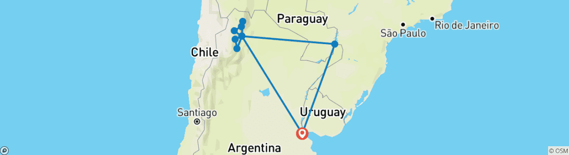 Karte von Nördliches Argentinien