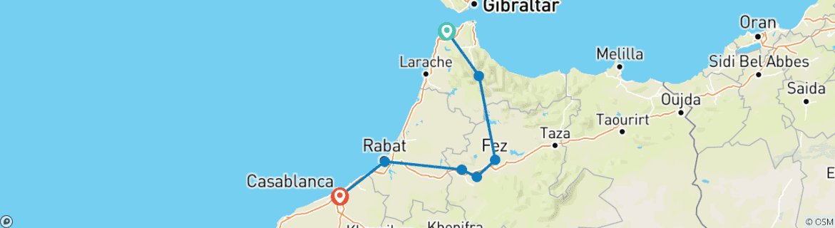 Imagen de un mapa que muestra la ruta del circuito