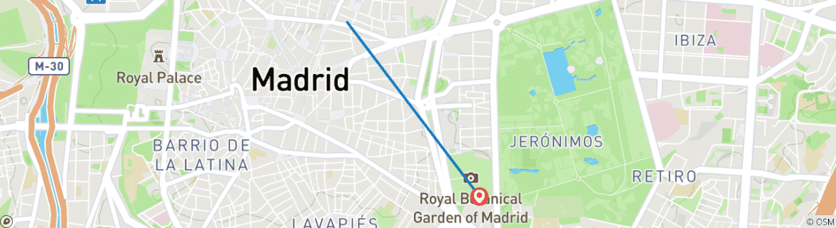 Image d'une carte montrant l'itinéraire du circuit