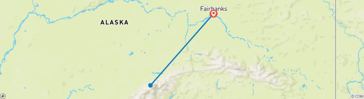 Image d'une carte montrant l'itinéraire du circuit