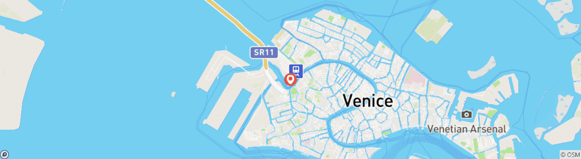 Carte du circuit Venise : la ville romantique des canaux et de l'art