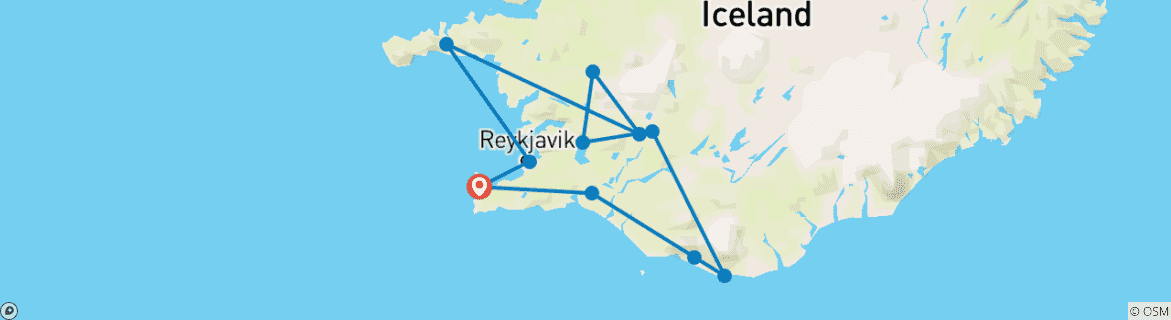 Image d'une carte montrant l'itinéraire du circuit