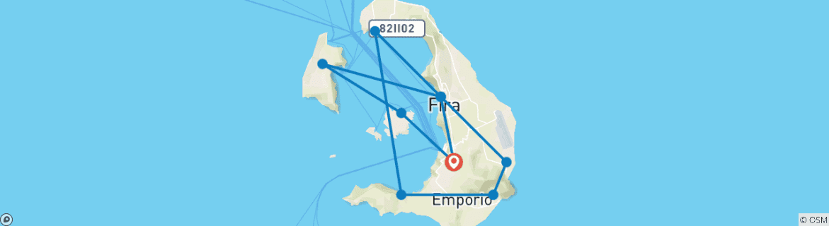 Image d'une carte montrant l'itinéraire du circuit