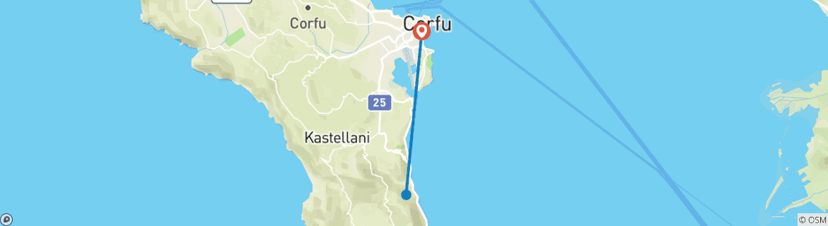 Image d'une carte montrant l'itinéraire du circuit