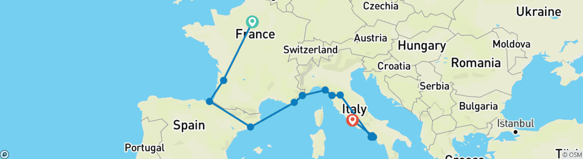 Imagen de un mapa que muestra la ruta del circuito