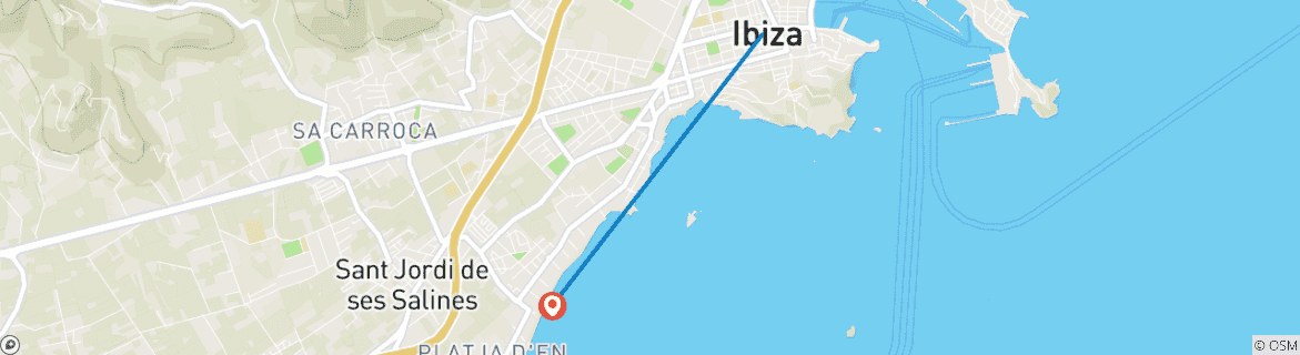 Image d'une carte montrant l'itinéraire du circuit