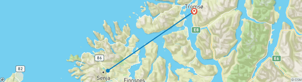 Image d'une carte montrant l'itinéraire du circuit