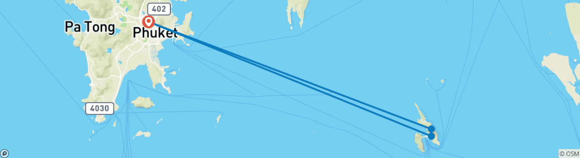 Image d'une carte montrant l'itinéraire du circuit