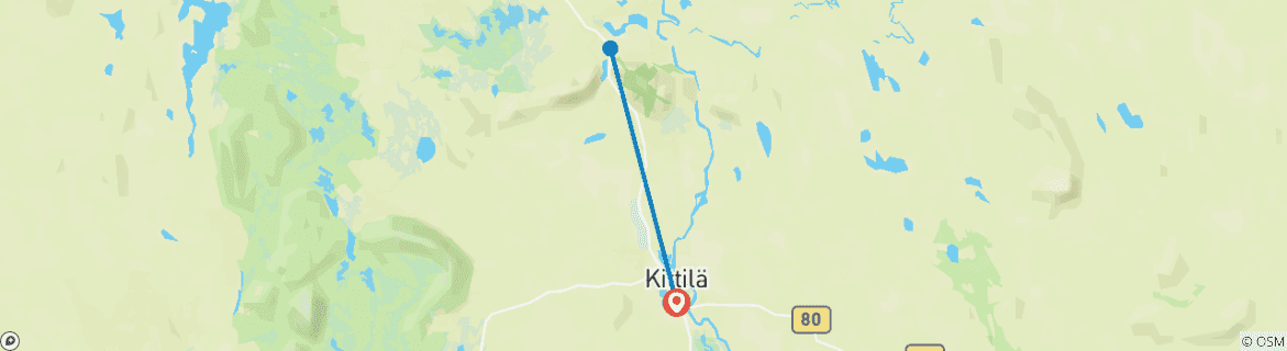 Image d'une carte montrant l'itinéraire du circuit