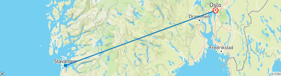 Image d'une carte montrant l'itinéraire du circuit