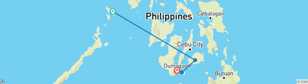 Image d'une carte montrant l'itinéraire du circuit