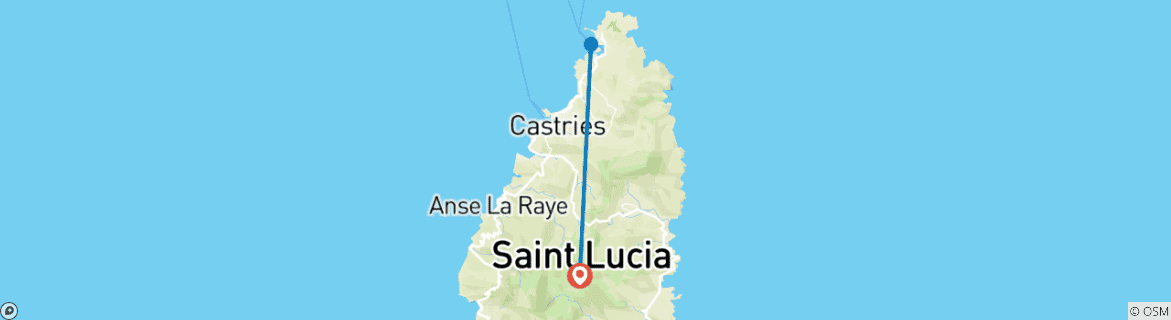 Image d'une carte montrant l'itinéraire du circuit