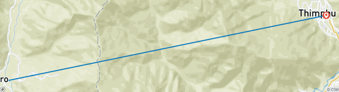 Image d'une carte montrant l'itinéraire du circuit