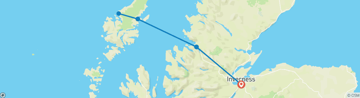 Image d'une carte montrant l'itinéraire du circuit