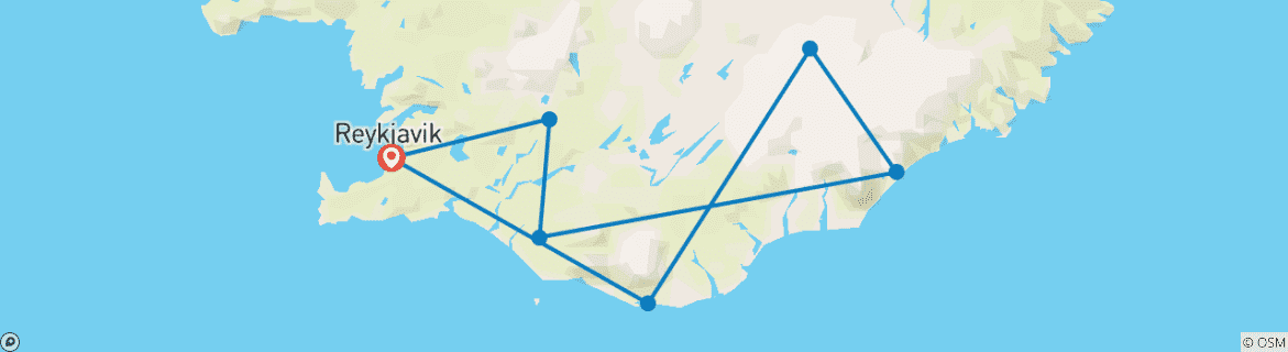 Image d'une carte montrant l'itinéraire du circuit