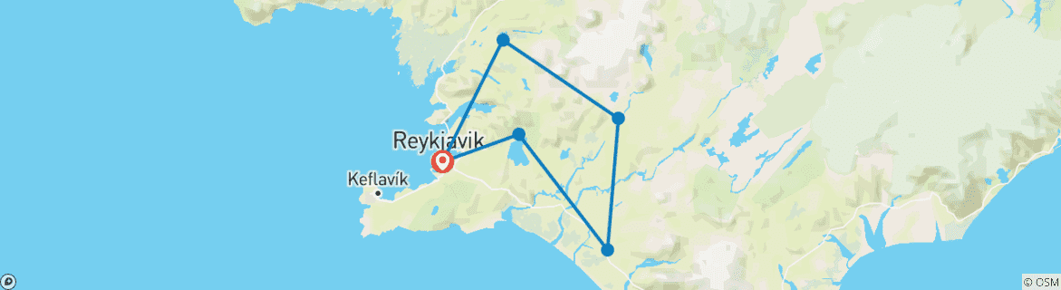 Image d'une carte montrant l'itinéraire du circuit