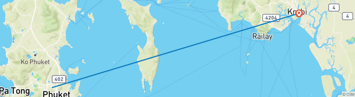 Image d'une carte montrant l'itinéraire du circuit